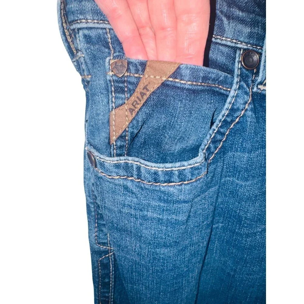 Ariat M7 Rocker Straight Mens Western Cowboy Denium Jeans Size 31/38 Workwear